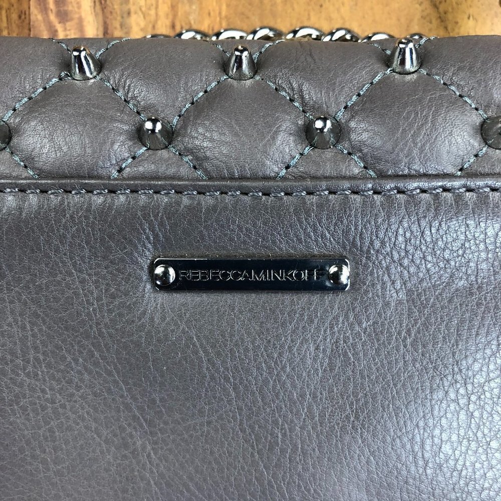 Rebecca Minkoff “Affair” Quilted Studded Grey Bag - Picture 6 of 12